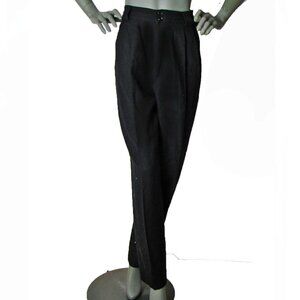 Vintage Giorgio Sant'Angelo Classic Cut Black Lined Pants with Pockets
